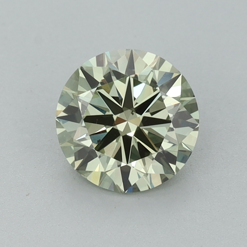 Actual 1 carat Vivid Green Round lab-grown diamond