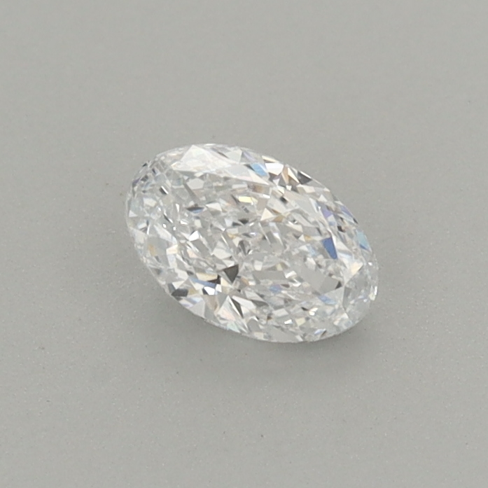 Actual 0.29 carat D Oval lab-grown diamond