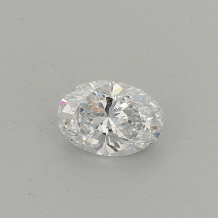Actual 0.23 carat E Oval lab-grown diamond