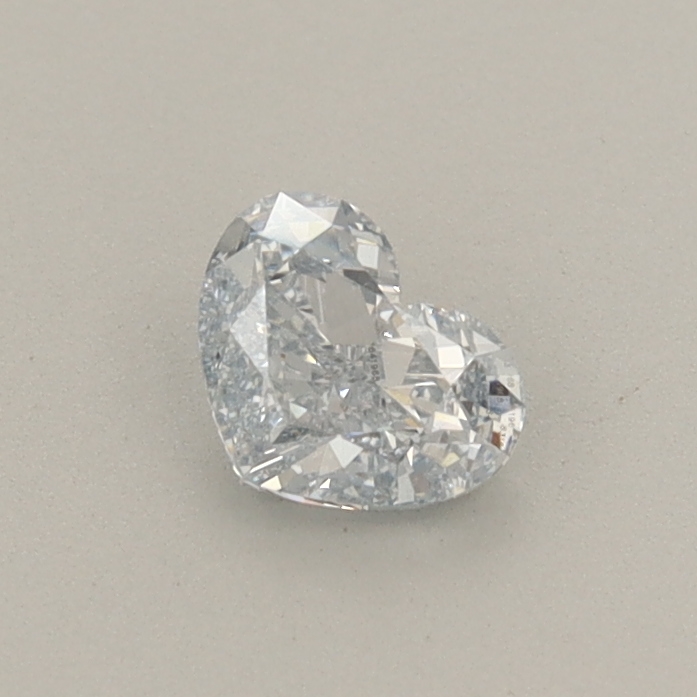 Actual 0.35 carat Fancy Blue Heart lab-grown diamond