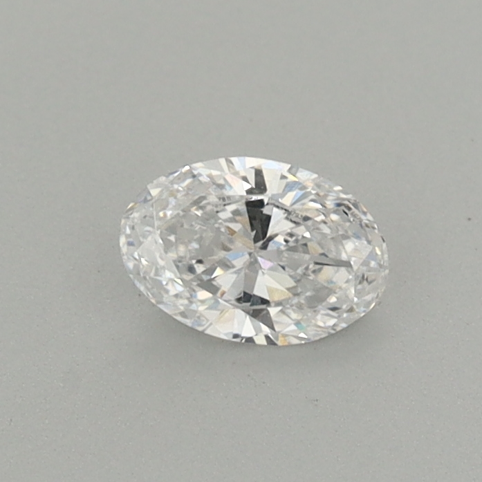Actual 0.26 carat D Oval lab-grown diamond