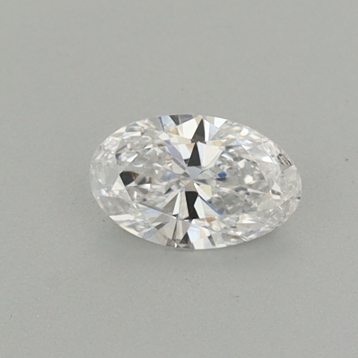 Actual 0.27 carat D Oval lab-grown diamond