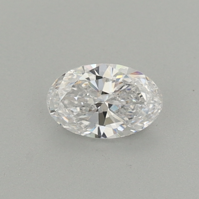 Actual 0.29 carat D Oval lab-grown diamond